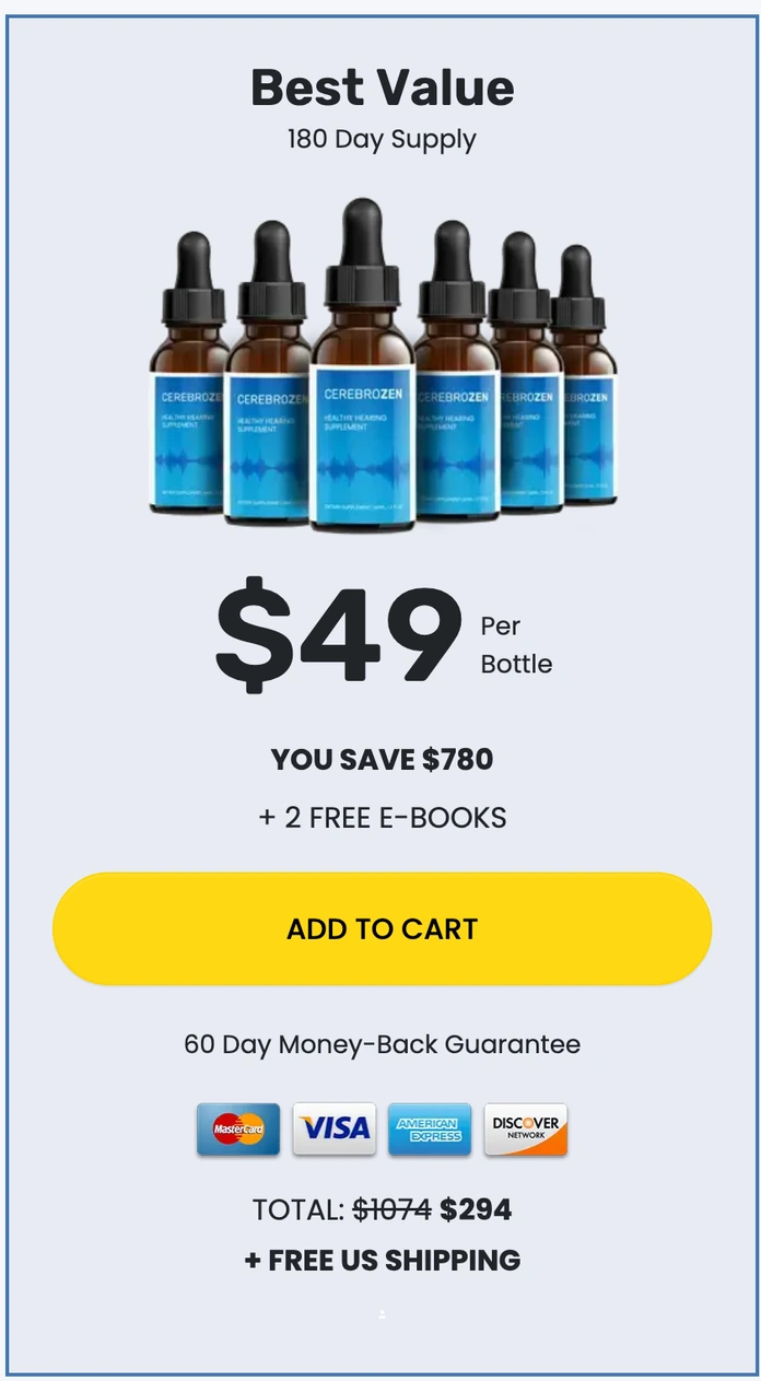 Cerebrozen 6 bottles